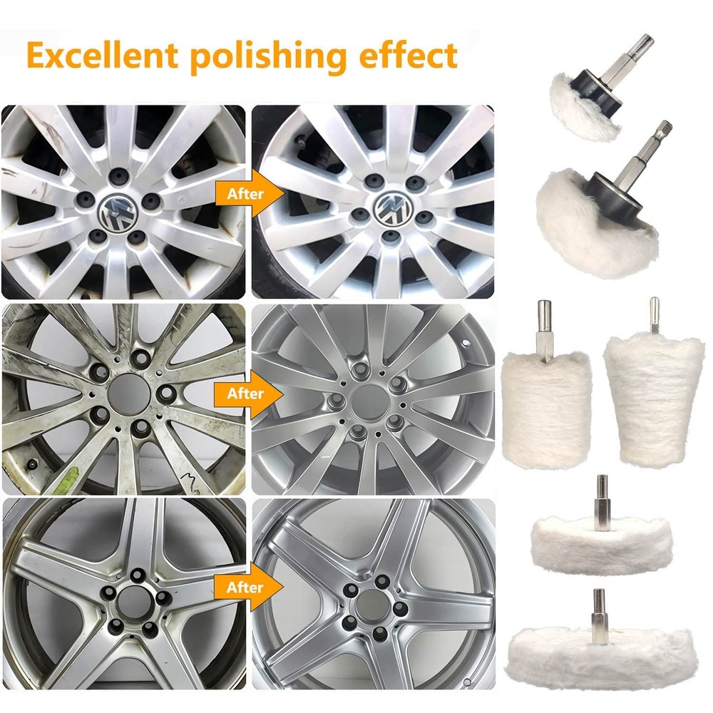 Versatile 6-Piece Buffing Wheel Kit for Electric Drill - Ultimate Smooth Finish