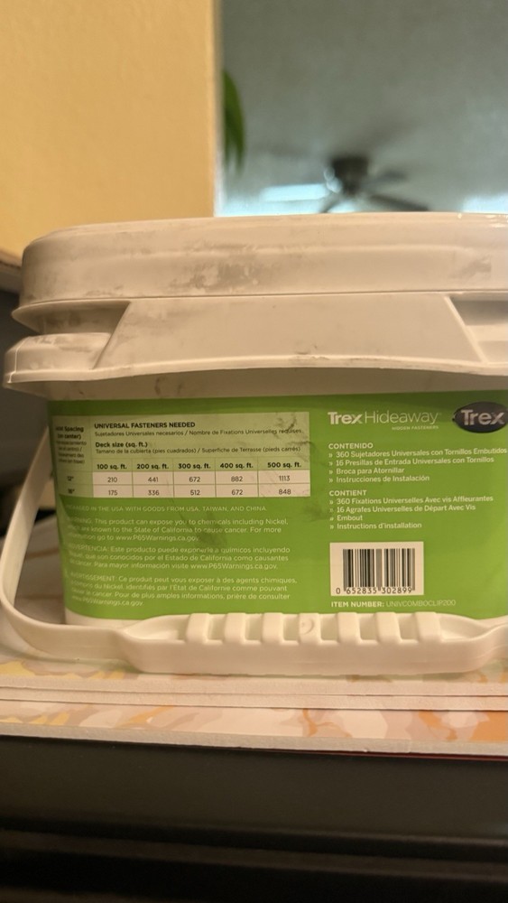 Trex Hideaway Universal Hidden Deck Fasteners Combination Pack