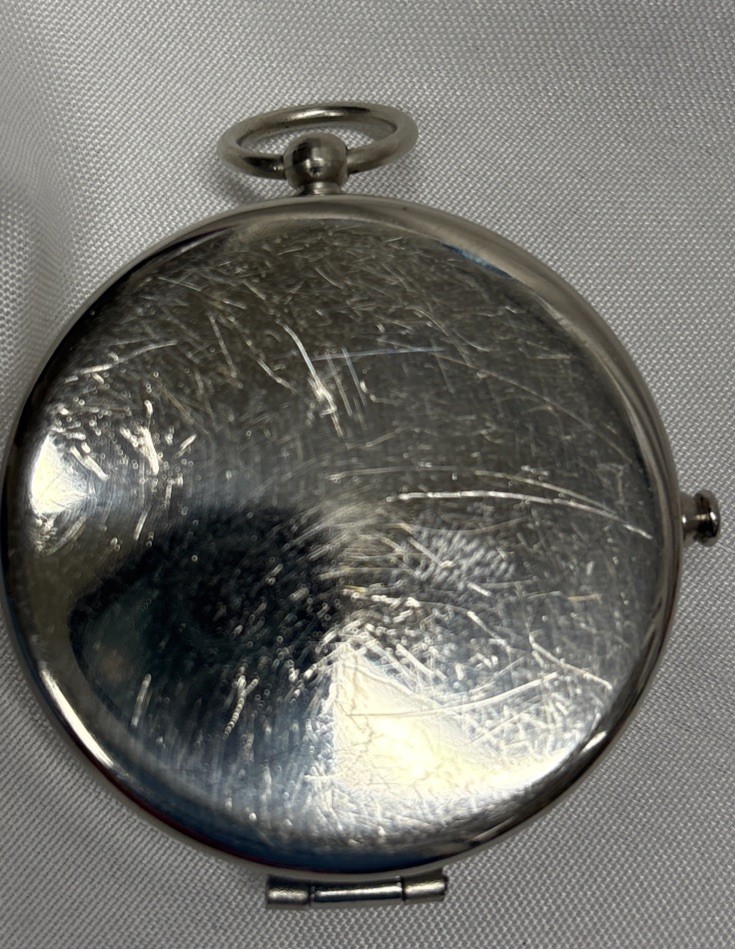 Vintage Small Pocket Compass Germany Metal Case