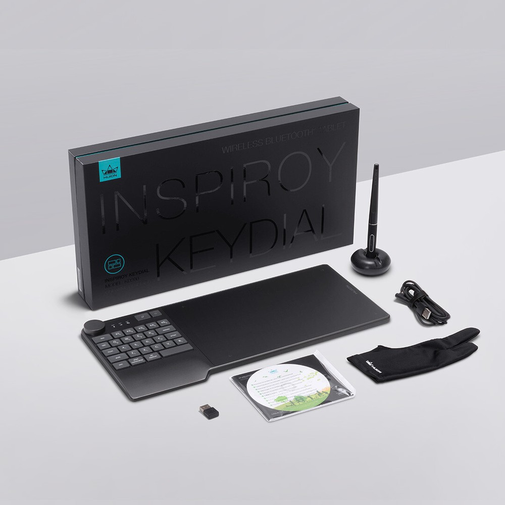 Huion Keydial KD200 Bluetooth 5.0 Graphics Drawing Tablet with 28 Keys&Dial