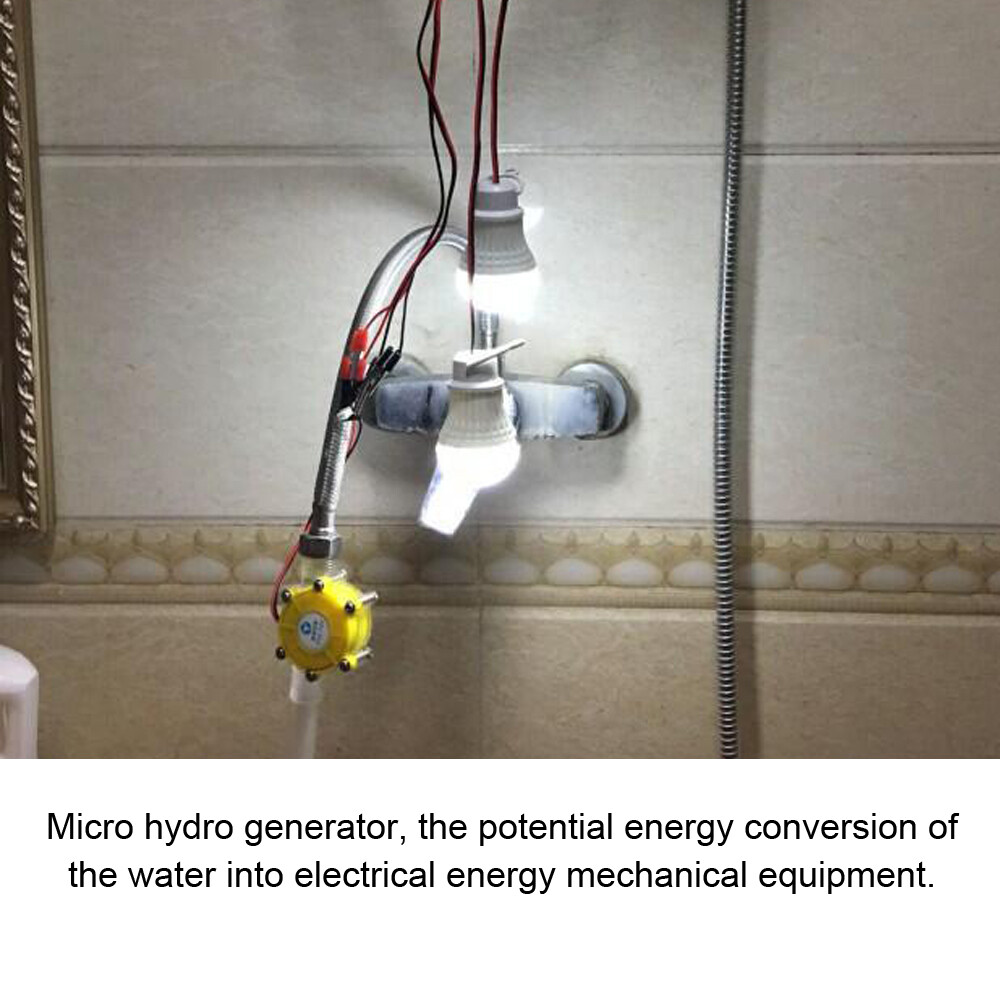 Mini Stable Waterflow Pump Generator Hydroelectric Micro Hydro Tap E0O6
