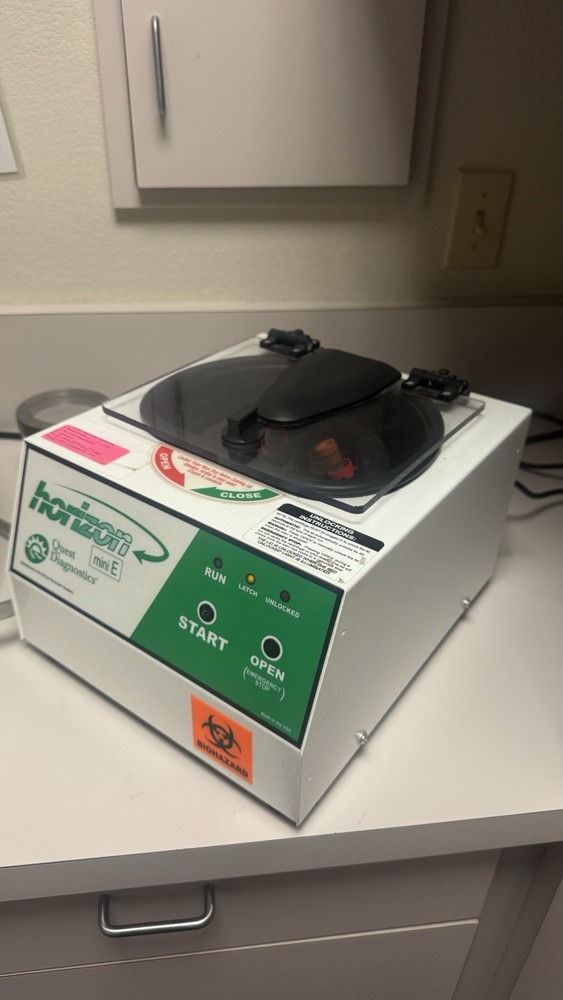 Quest Diagnostics Horizon Mini E Microcentrifuge Fixed-Angle Rotor Low Speed