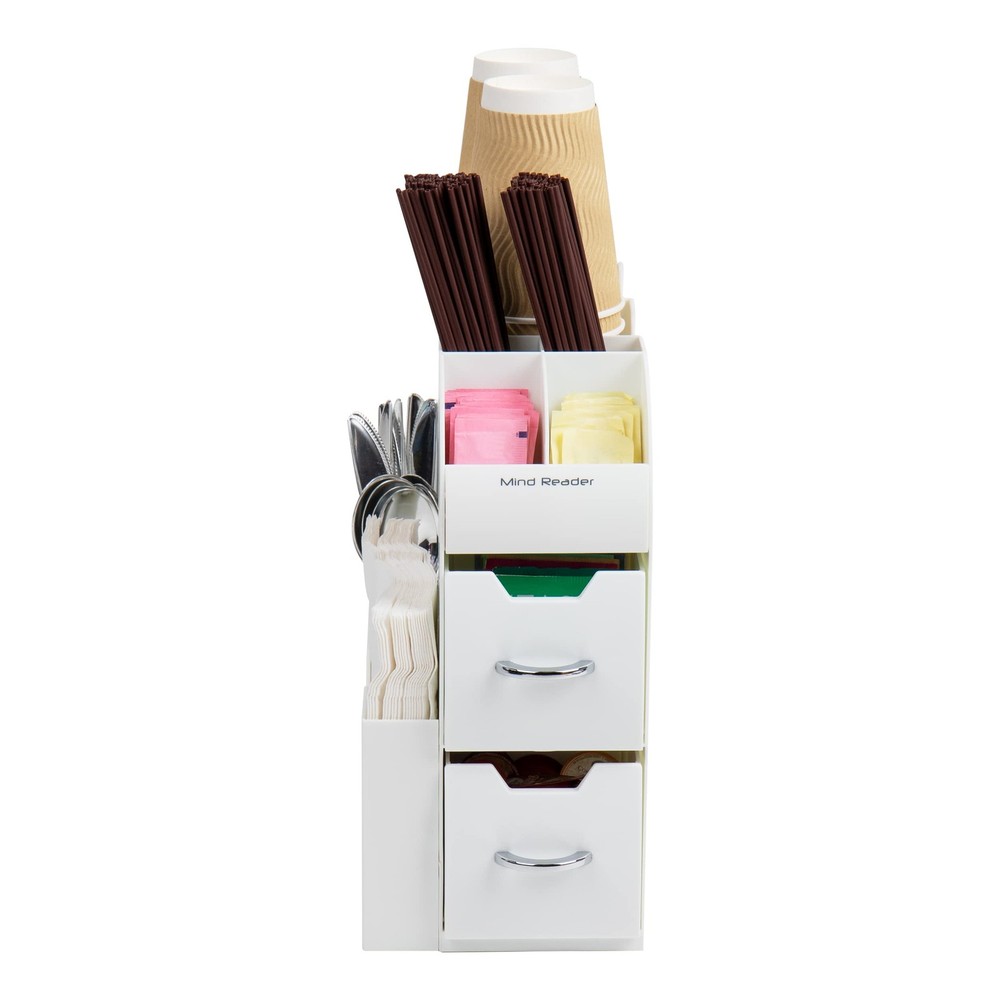 Mind Reader Coffee Station Organizer, Condiment Holder for Kitchen & Office