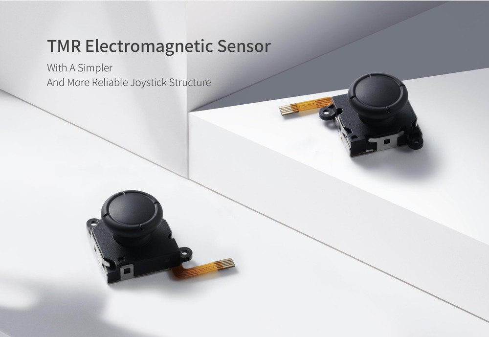 GuliKit Switch Joysticks Replacement, Updated Anti-Drift TMR Black