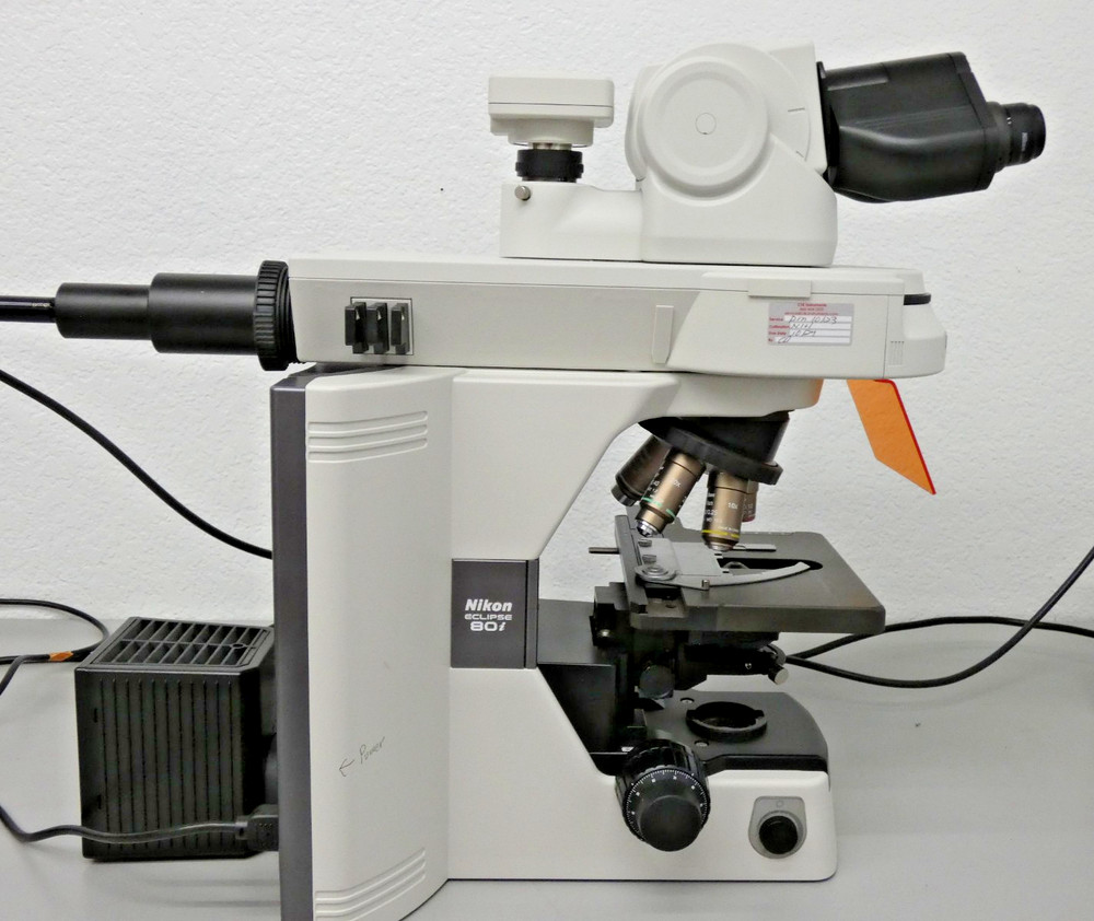 Nikon Eclipse 80i Microscope. Epi-Illumination Attachment + Intensilight C-HGFI