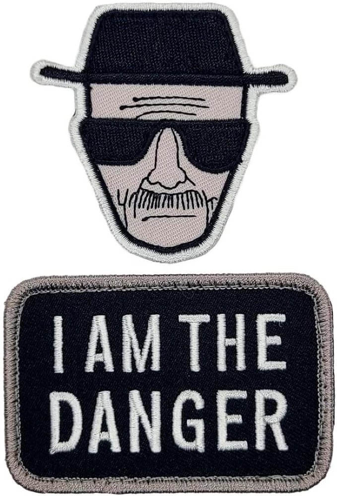 Heisenberg & I Am The Danger Morale Patch  | 2PC Bundle  HOOK BACKING