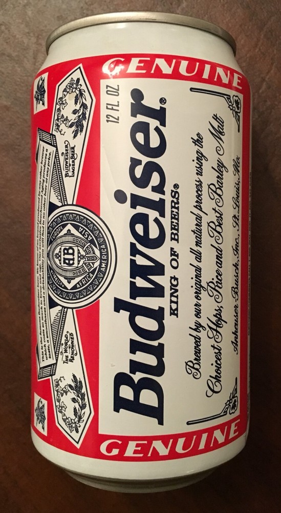 BUDWEISER - TOM E. WALTER, BREWMASTER - RETIREMENT CAN 1973-2001 JACKSONVILLE FL