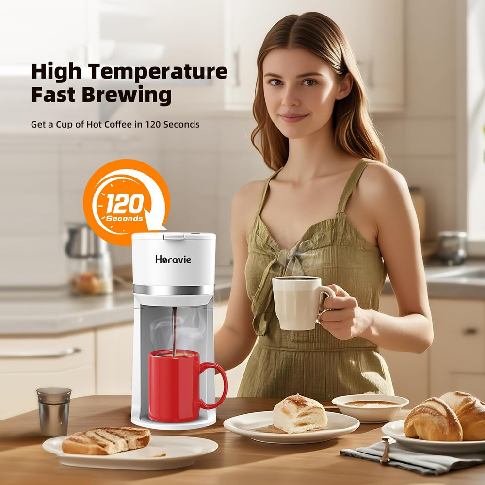 Mini cafetera monodosis para cápsulas K y café molido