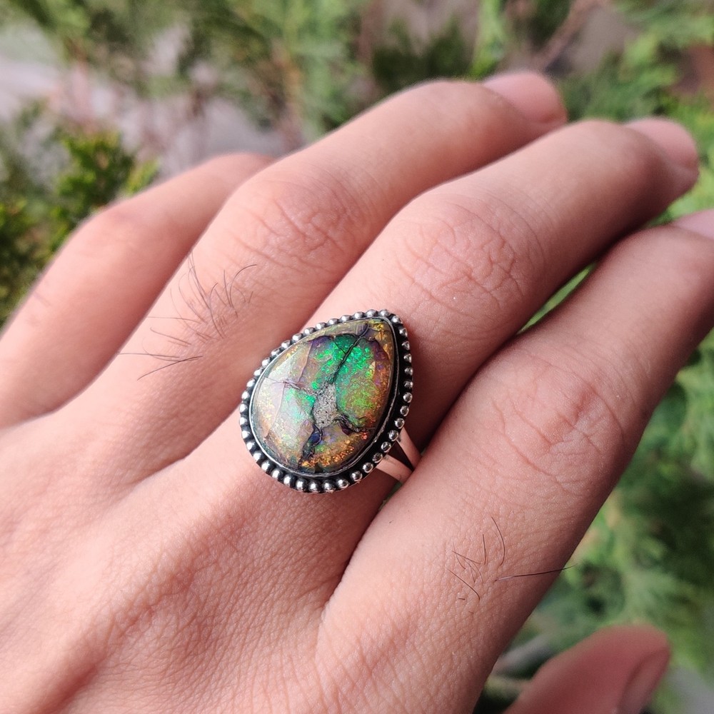 Monarch Opal Gemstone Ring Solid 925 Sterling Silver Handmade Designer Ring MK*