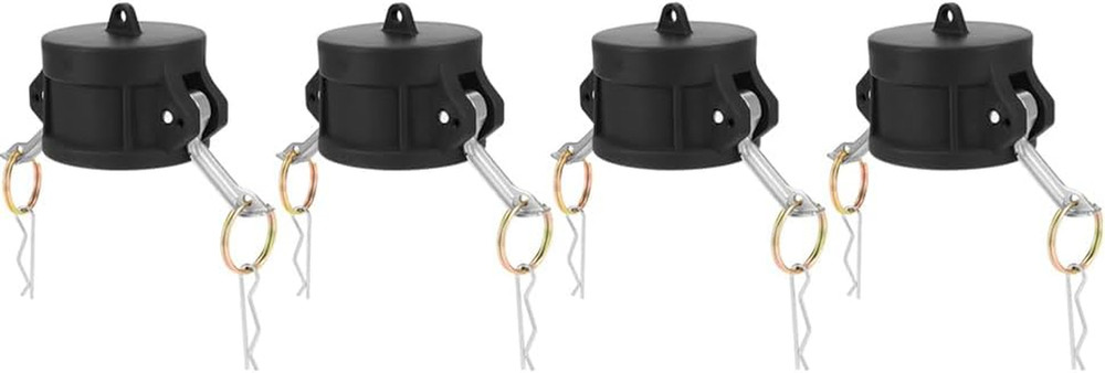 4 Pack 2 in Type DC Polypropylene Camlock Dust Caps Coupling 125 PSI 2-Inch Size