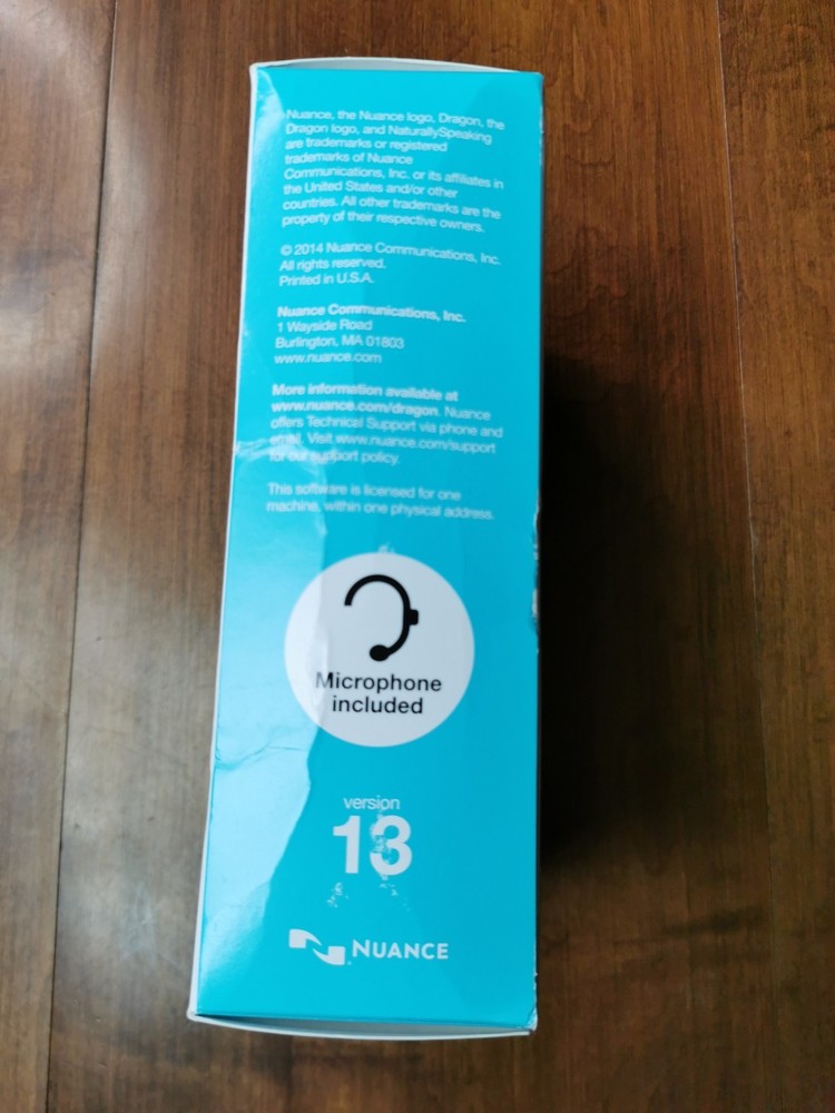 Nuance Dragon Naturally Speaking Home 13 Speech Recognition Software