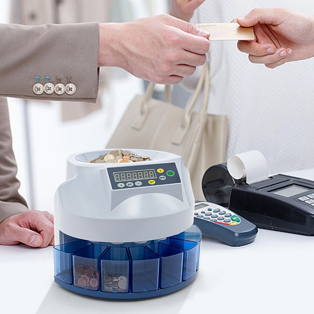 Digital Electronic Automatic Coin Sorter Machine Counter Counting Change Money