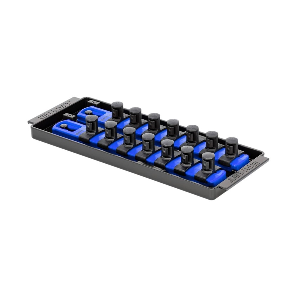 Ernst 8557 1/2" 2-Rail Socket Boss Storage Organiser 8" Blue