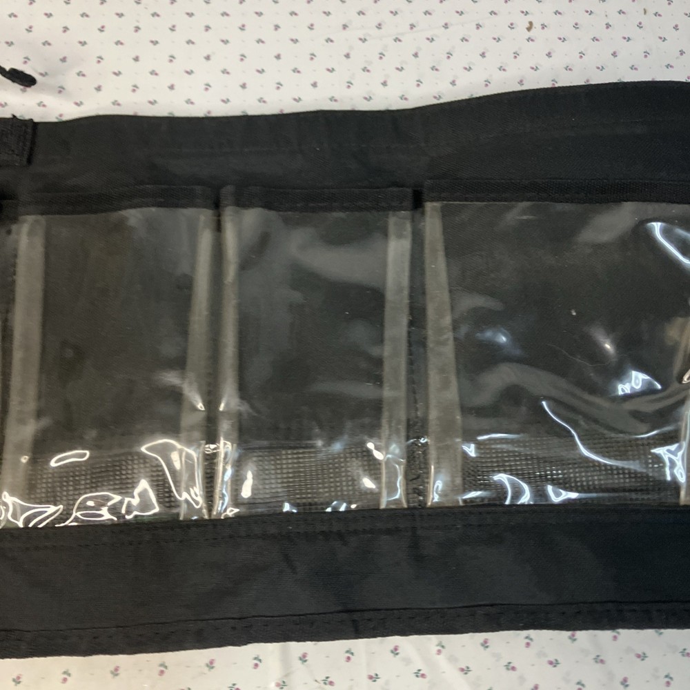 Harley Davidson Canvas Plastic Black Clear Tool Accessory Holder 35”