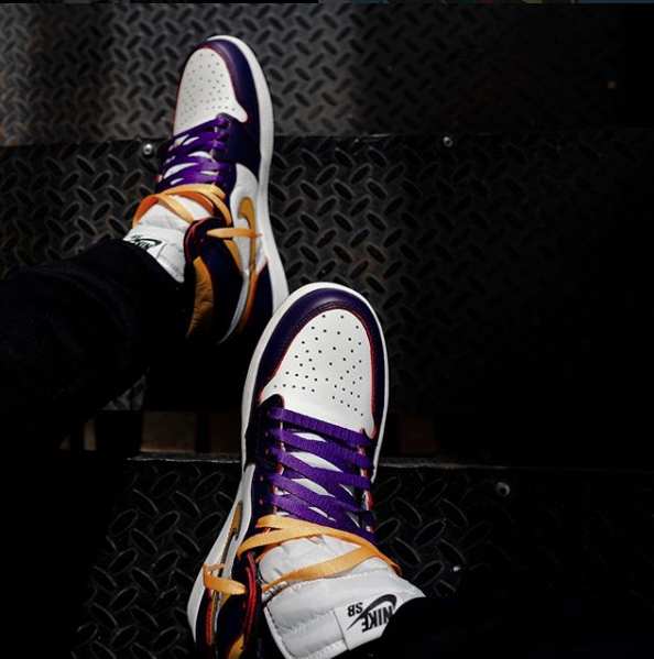 LitLaces - Flat Half Printed Two Tone Replacement Shoelaces for Union Jordan 1