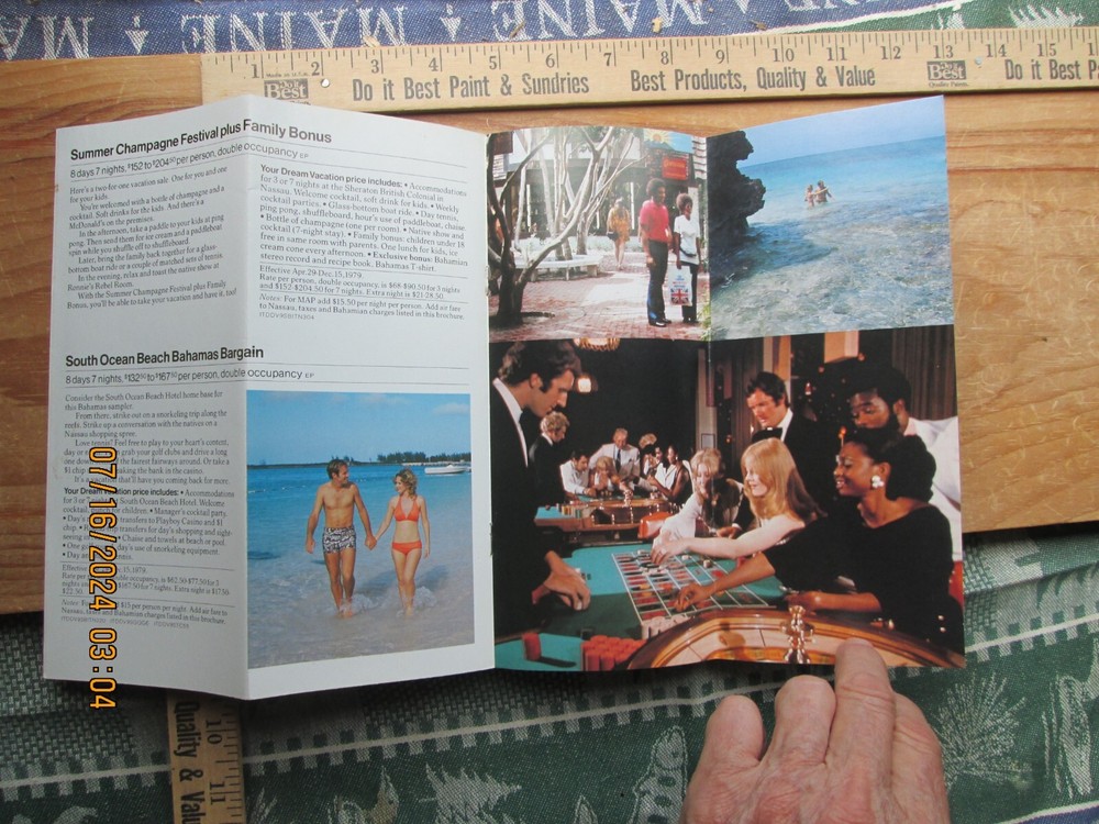 Delta dream vacations Bahamas 1979 brochure