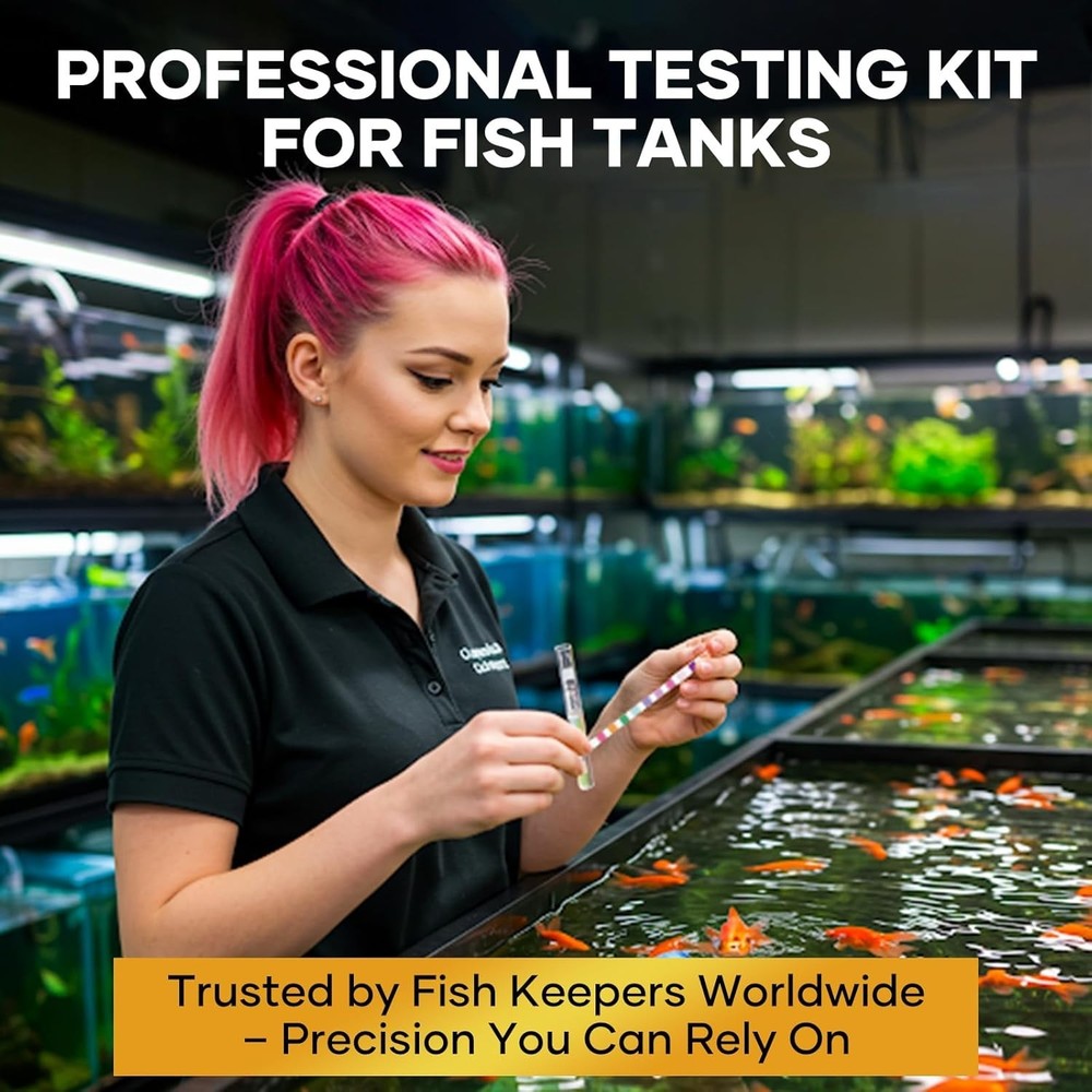 Fish Tank Water Kit with 11 Parameters, 150 Strips & Easy-Read Color Chart