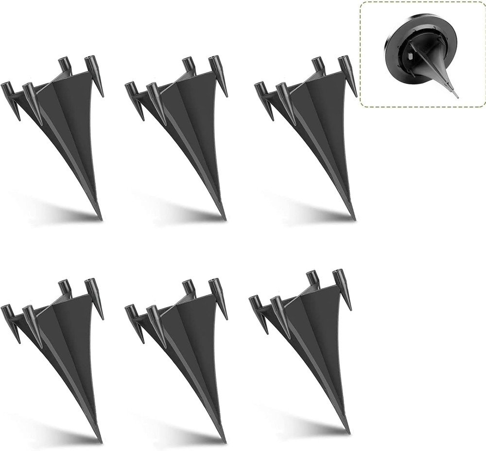 Replacement Stakes for Solar Ground Light, 6 Set Reinforced Plastic Ground Spike