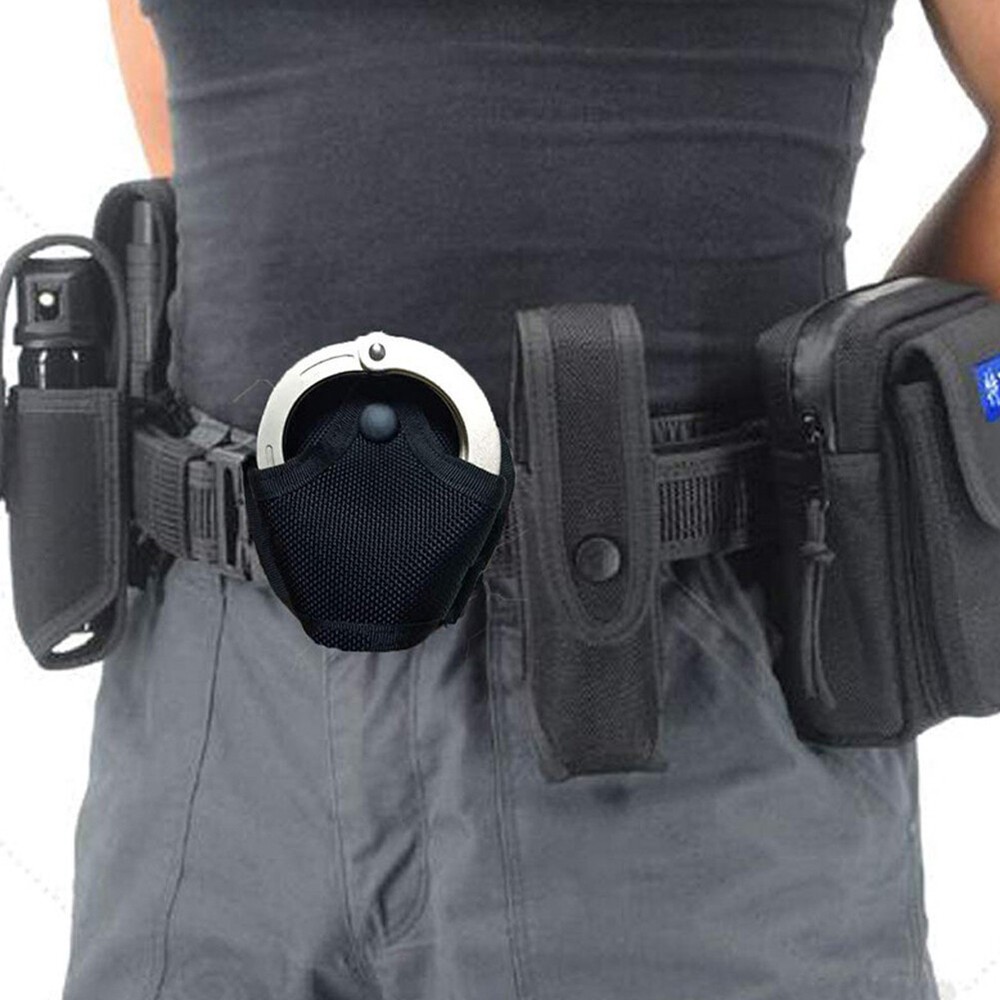 2 Pack Handcuff Case Nylon Open Top Handcuff Holder Pouch Fits Chain/Hinged Cuff