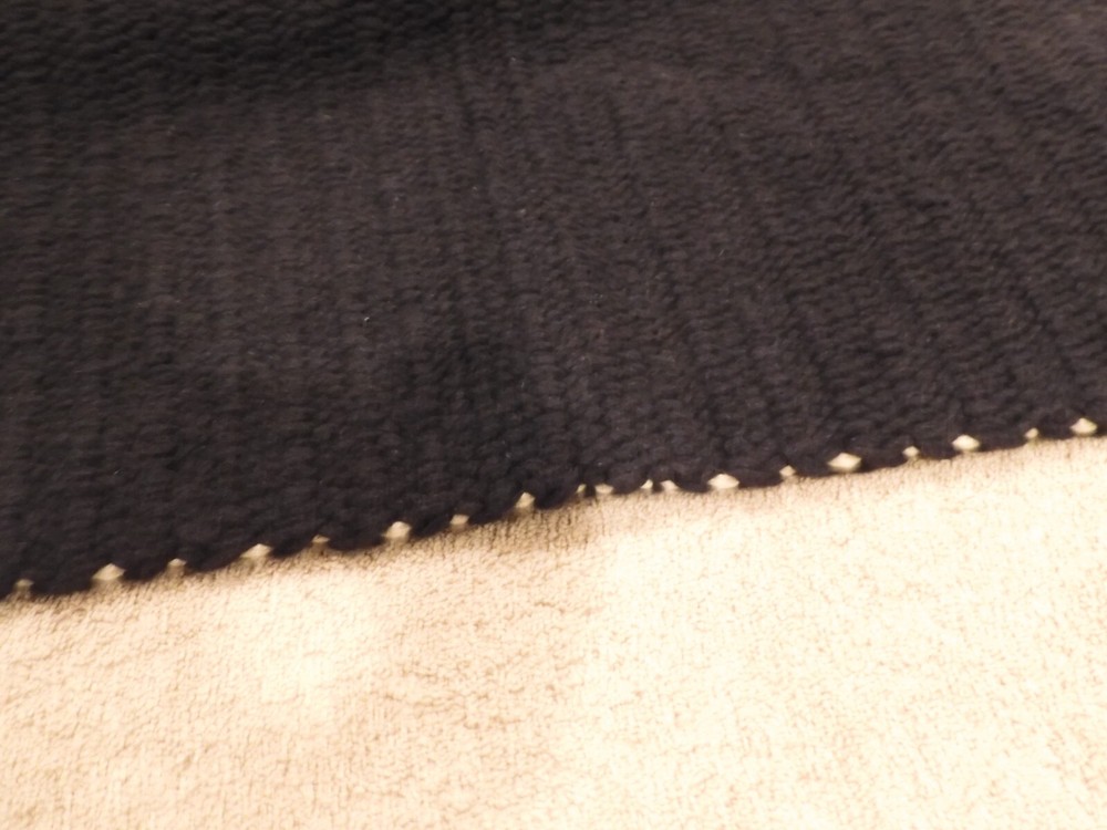 WOVEN BLACK WOOL SADDLE PAD 33 X 36" BEIGE TRIM