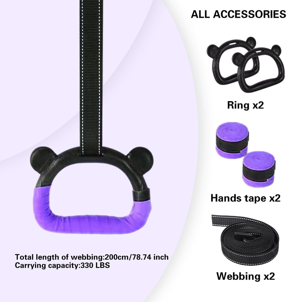 Adjustable Gymnastics Rings for Home Workouts Strength Training Equipment