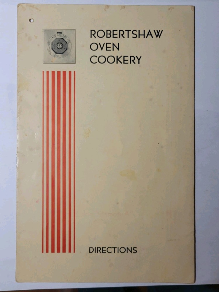 Robertshaw Oven Cookery Directions AutomatiCook
