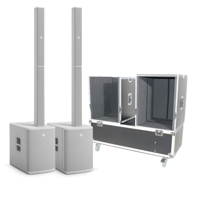 LD Systems MAUI 44 G2 White Package | Pair w/ ProX Flightcase