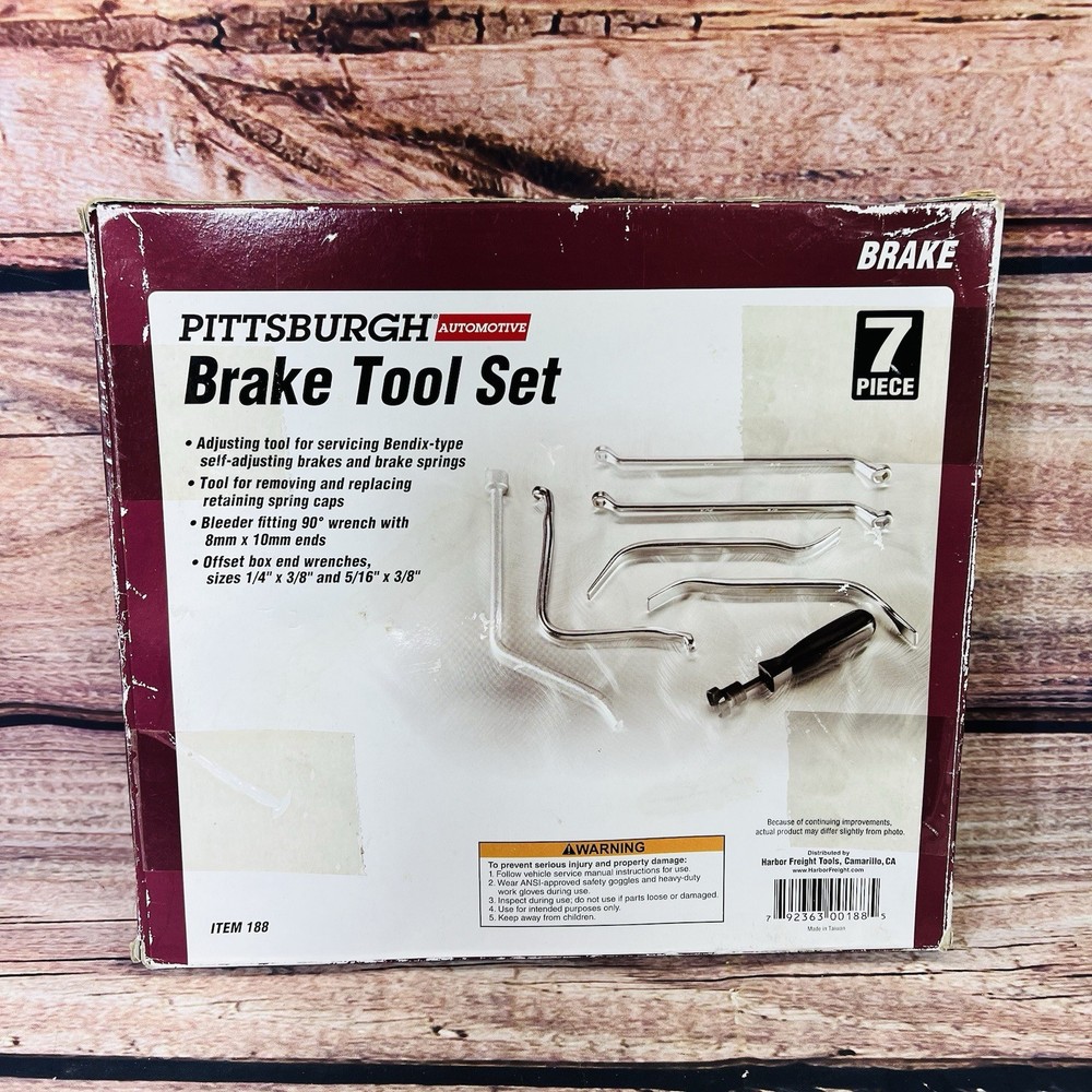 Brake Tool Set, 7 Piece, Pittsburgh Tools New in Box