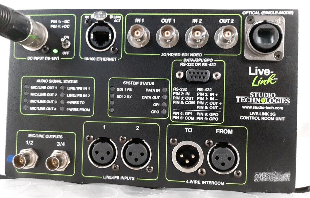 Studio Technologies LL3GCR-032 3G Control Room Unit NO AC & TOP Cover *TESTED*