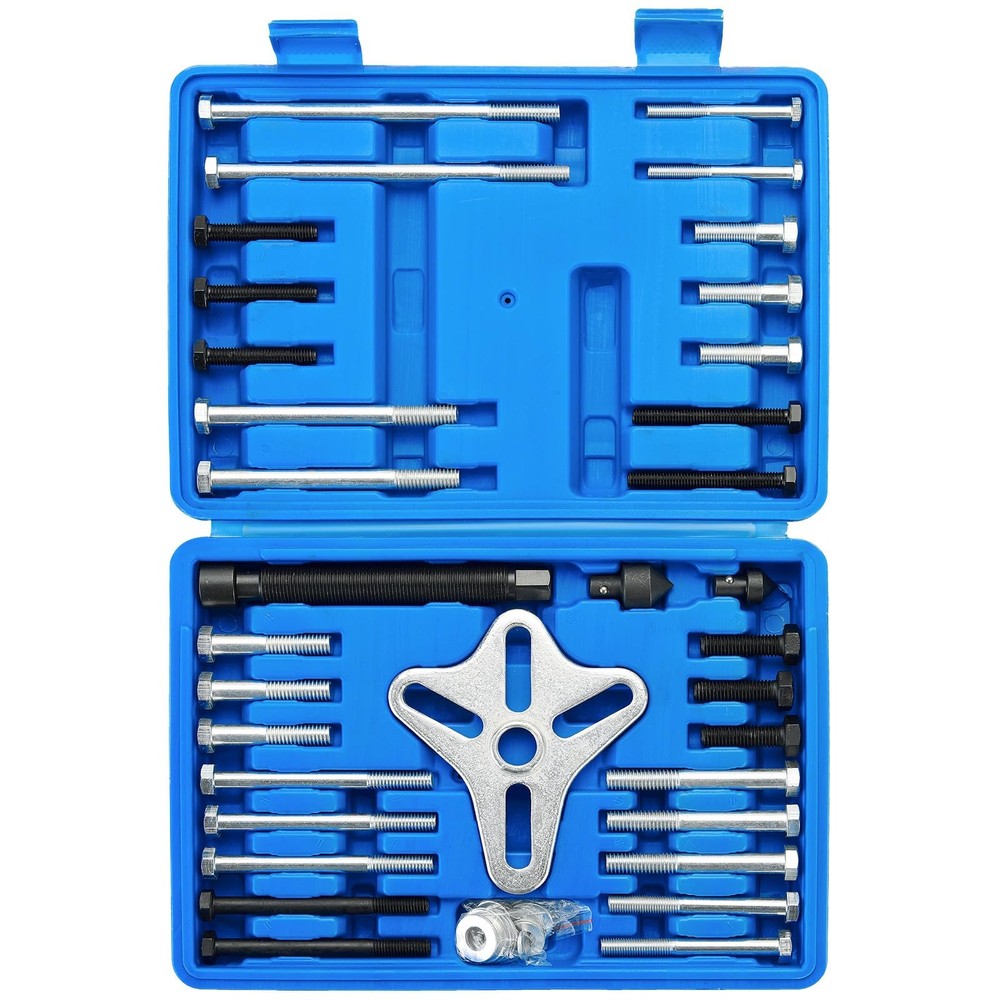 46 PCS Harmonic Balancer Puller Set Steering Wheel Flywheel Crankshaft Blue