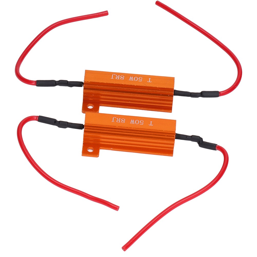 2 Sets Load Resistor 50W 8Ohm Error Accessory Kit For LED Light DRL