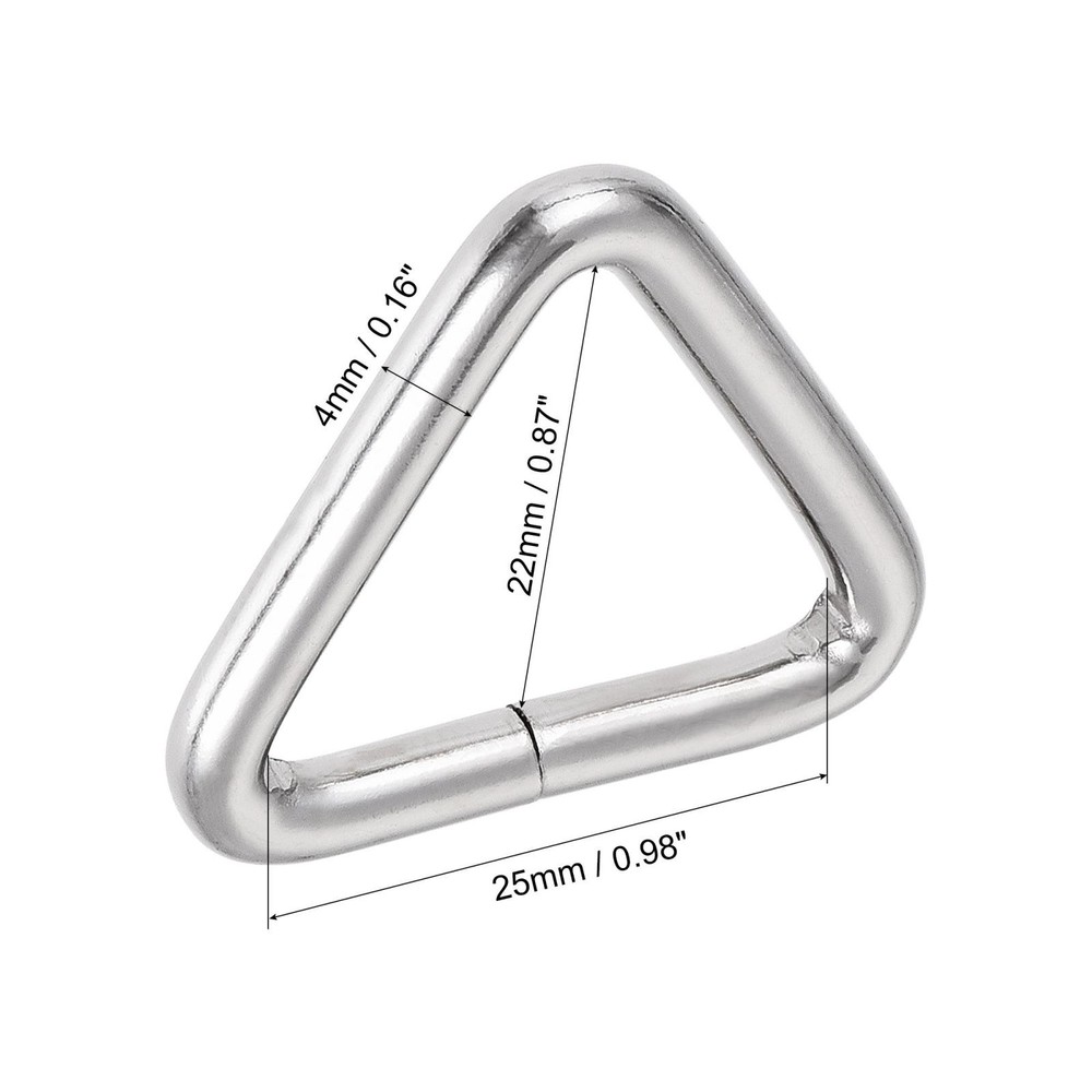 Triangle Ring Buckle 0.98" (25mm) Inner Hardware Width 30pcs