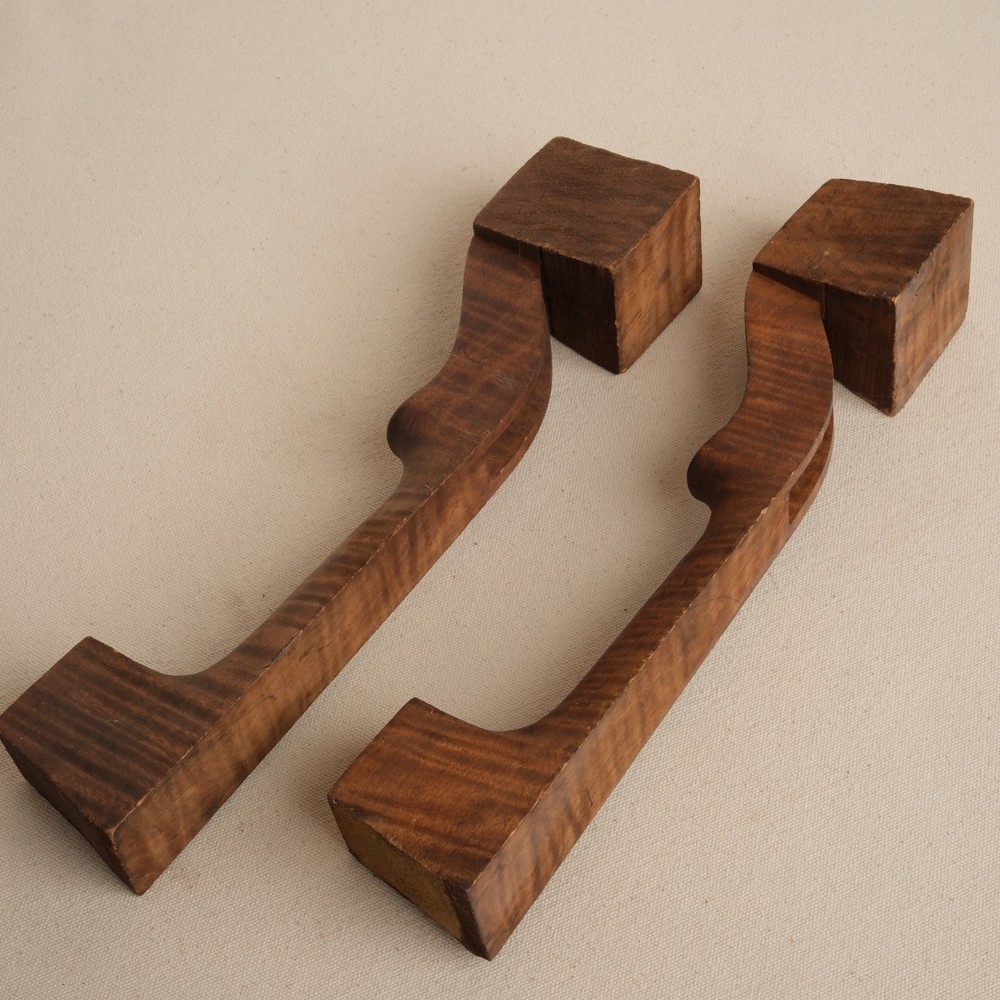 2 Old 4/4 Violin Scrolls Necks #VB273