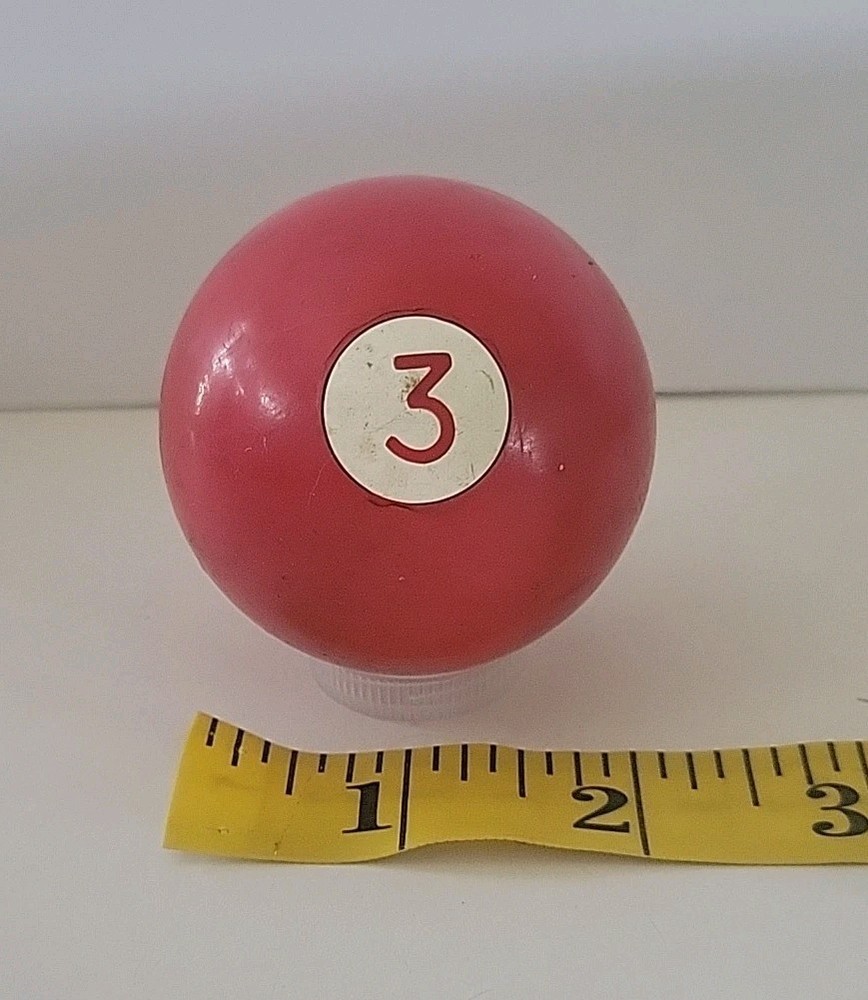 Vintage No. 3 Solid Red Pool Ball Billiard 2" Replacement (A)