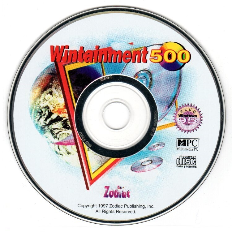 Wintainment 500 (500+ Programs) CD-ROM for Windows - NEW CD in SLEEVE