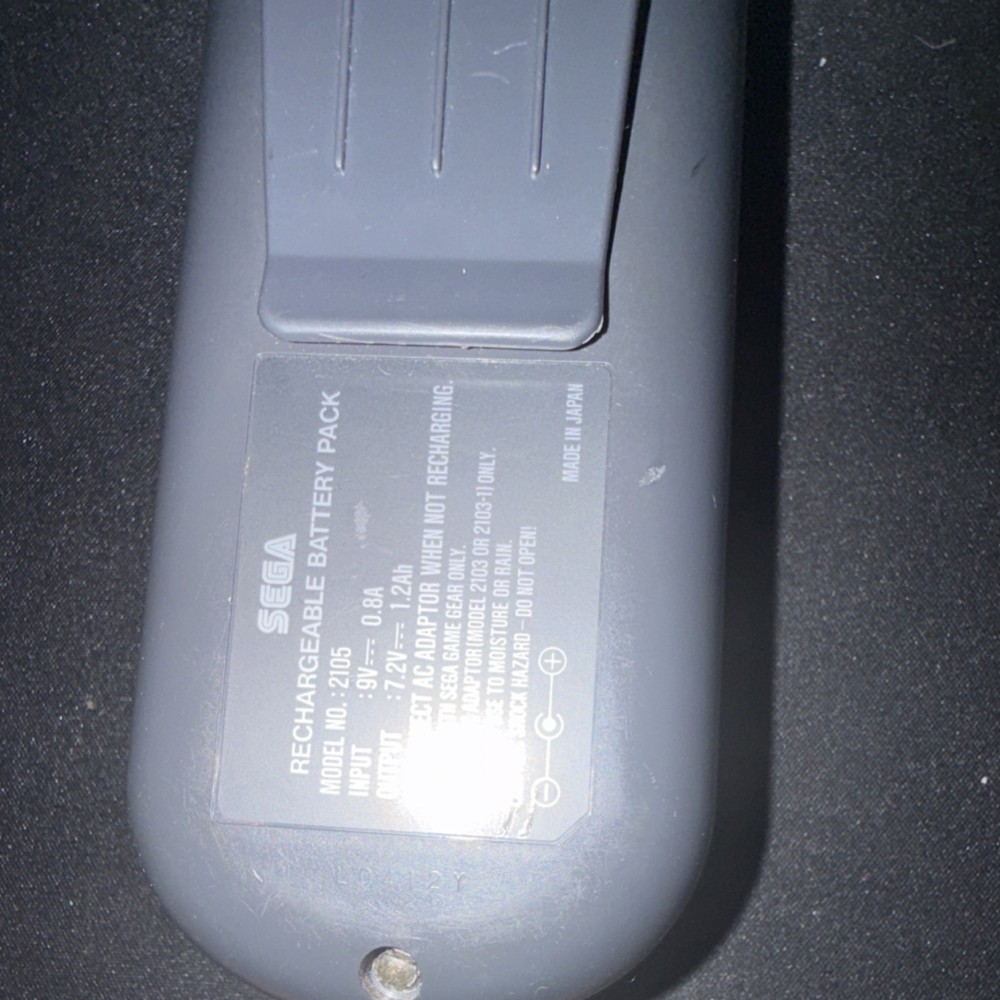 SEGA Game Gear Battery Pack 1200mAh Model 2105 for Handheld Console untested