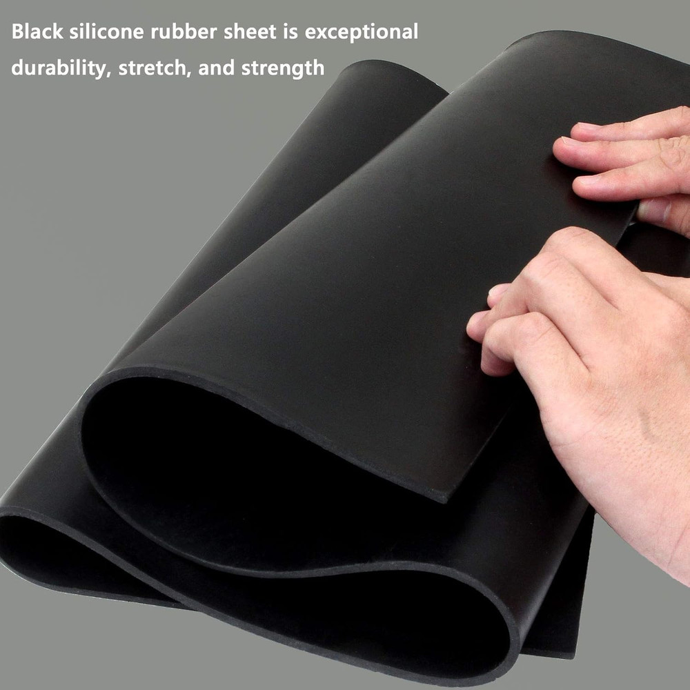 Neoprene Rubber Sheet 1/8" Thick X 16" Wide X 30" Long, Solid Rubber Sheets