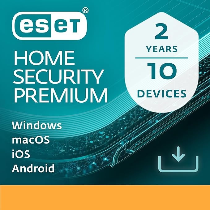 ESET HOME INTERNET SECURITY PREMIUM 2026 10 DEVICE 2 YEAR PC MAC ANDROID EMAIL