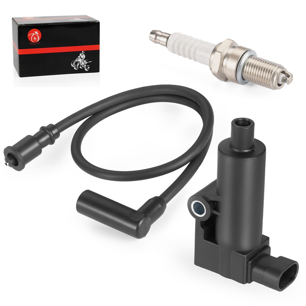 New Ignition Coil & Spark Plug + Wire Cap For MTD Cub Cadet Challenger 500 UTV