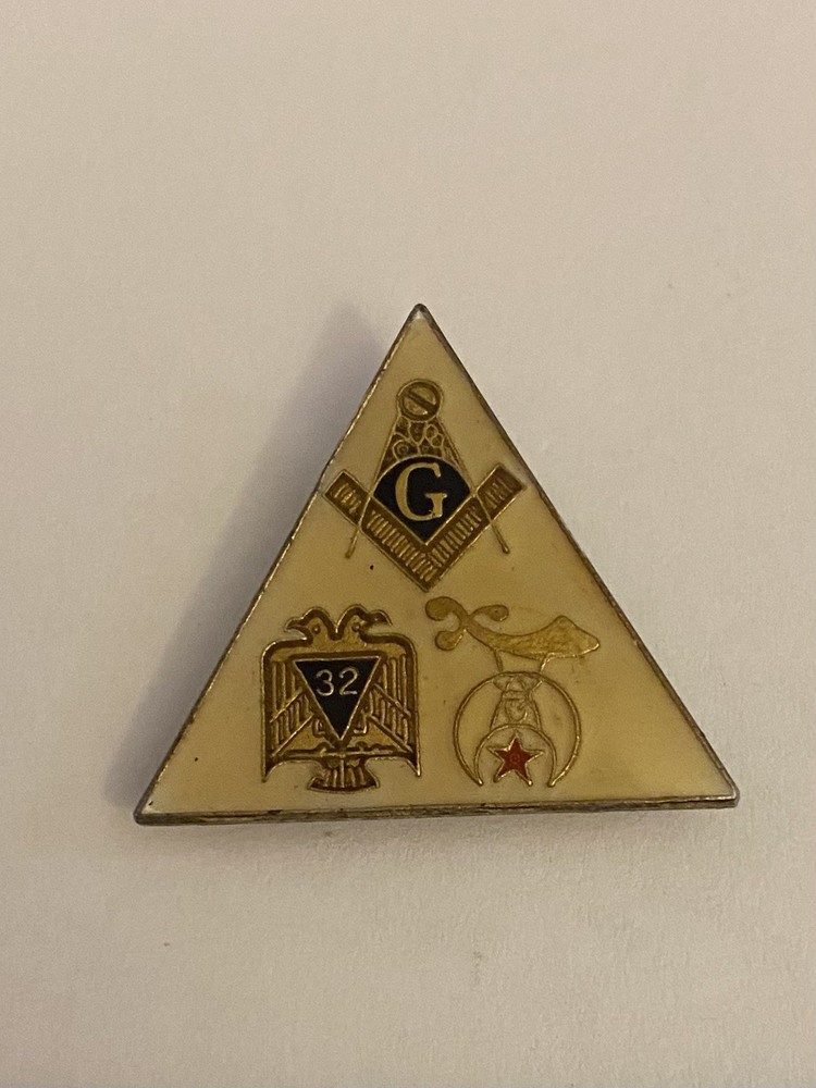 3-in-1 Masonic Triangle Lapel Pin P175