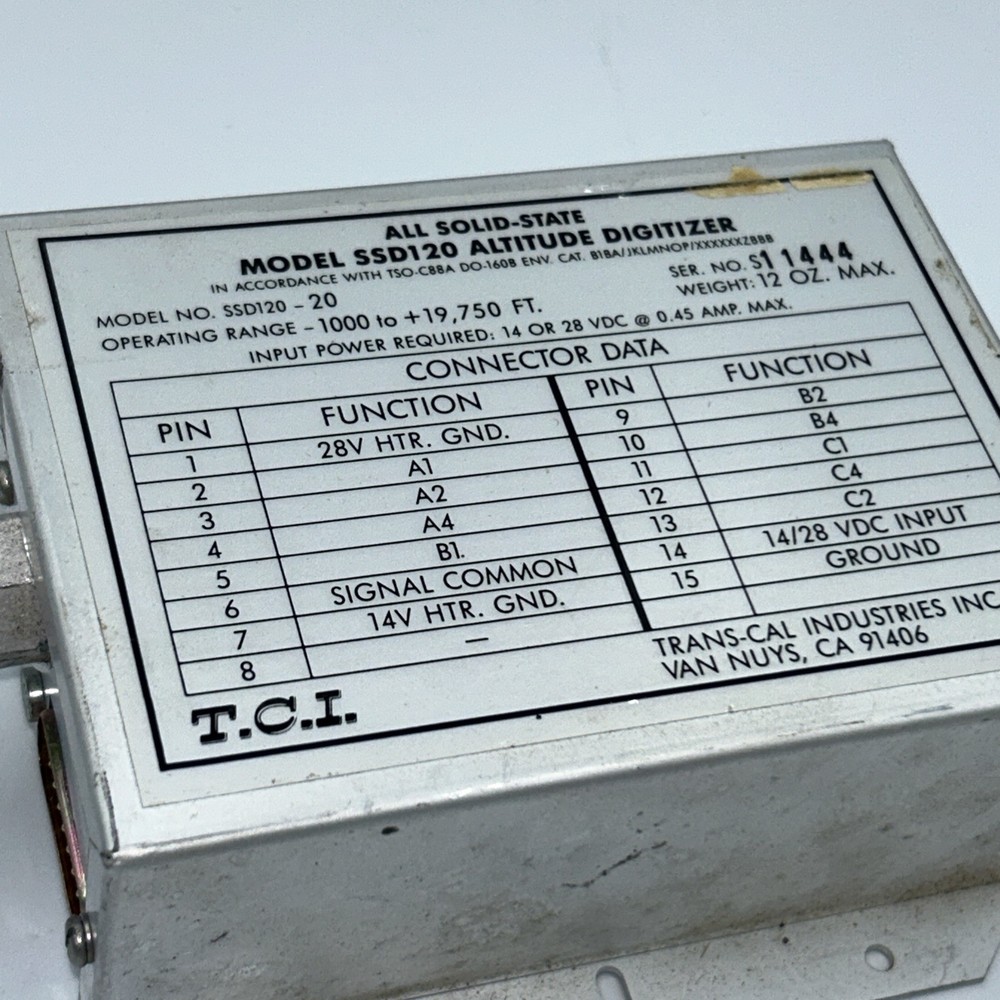 Trans-Cal Industries Model SSD120 Altitude Digitizer / Encoder