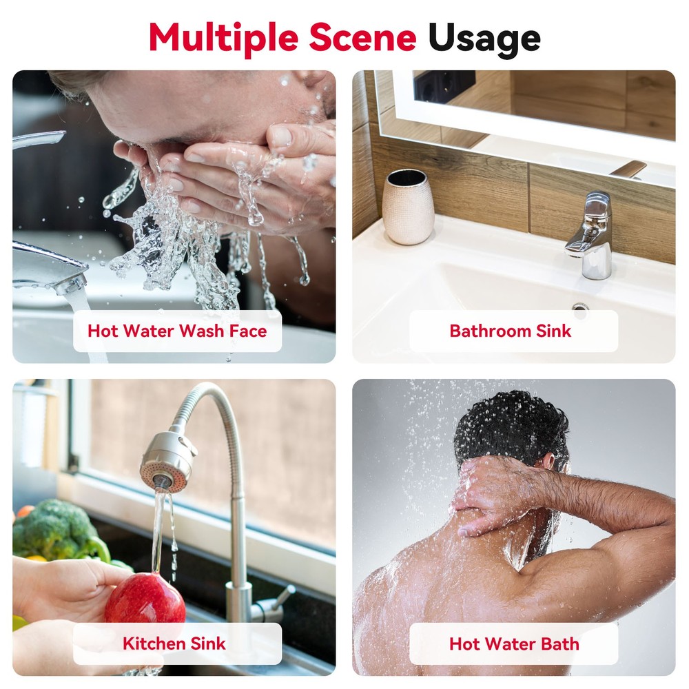 RV Tankless Water Heater Instant Hot Water System 55,000 BTU 2.9GPM with Remote