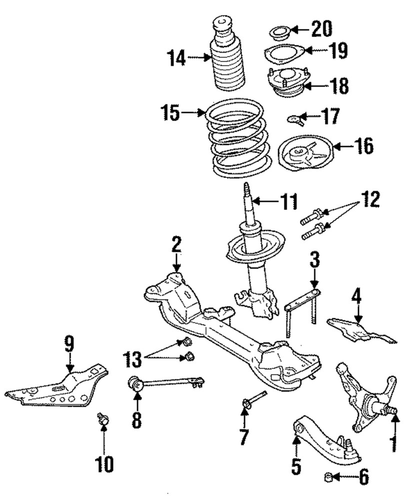 Genuine Nissan Strut Assembly Nut 54588-2Y00A
