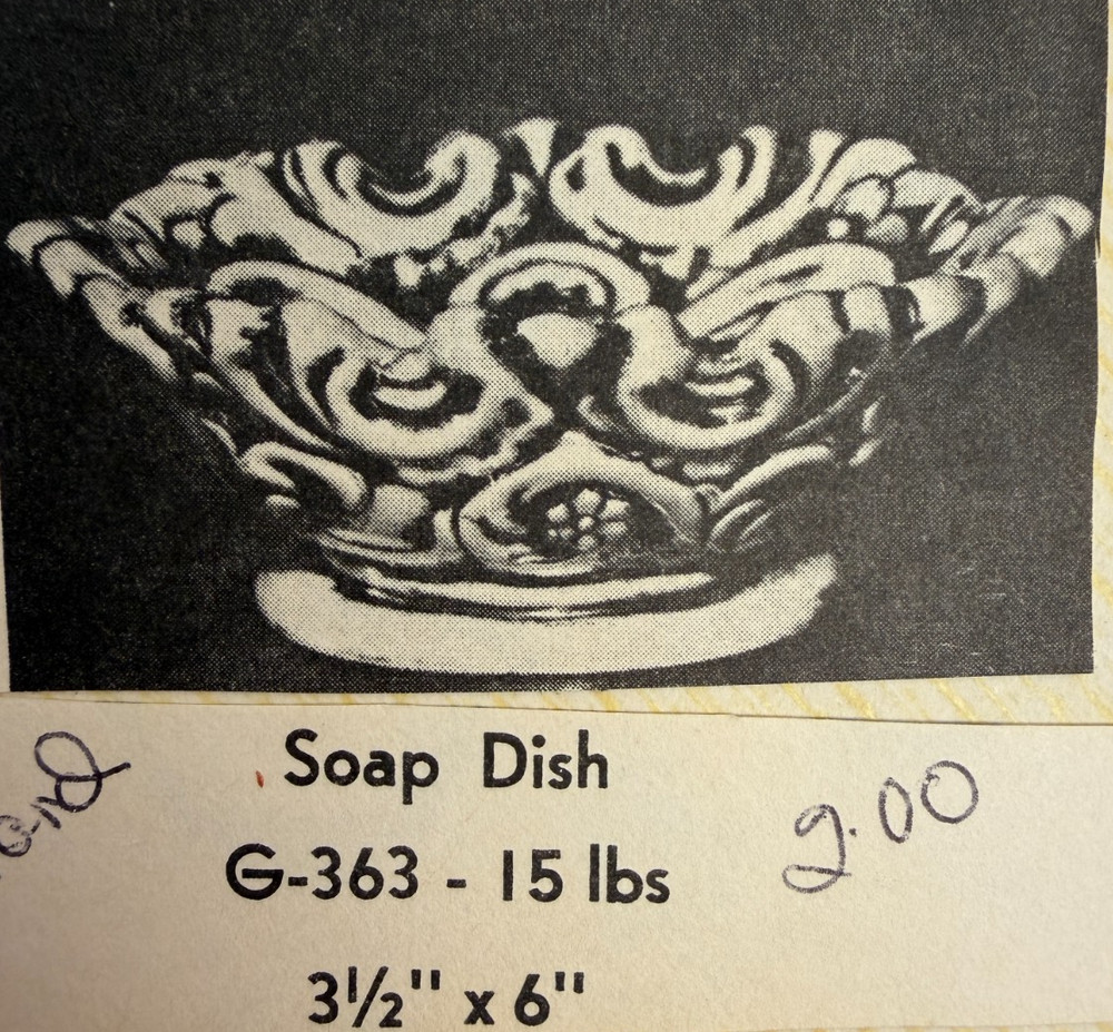 VINTAGE GARRARD CERAMIC MOLD #363 SOAP DISH