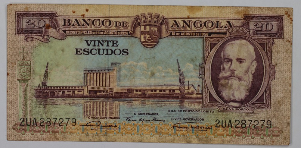 Banco De Angola 20 Escudos Banknotes