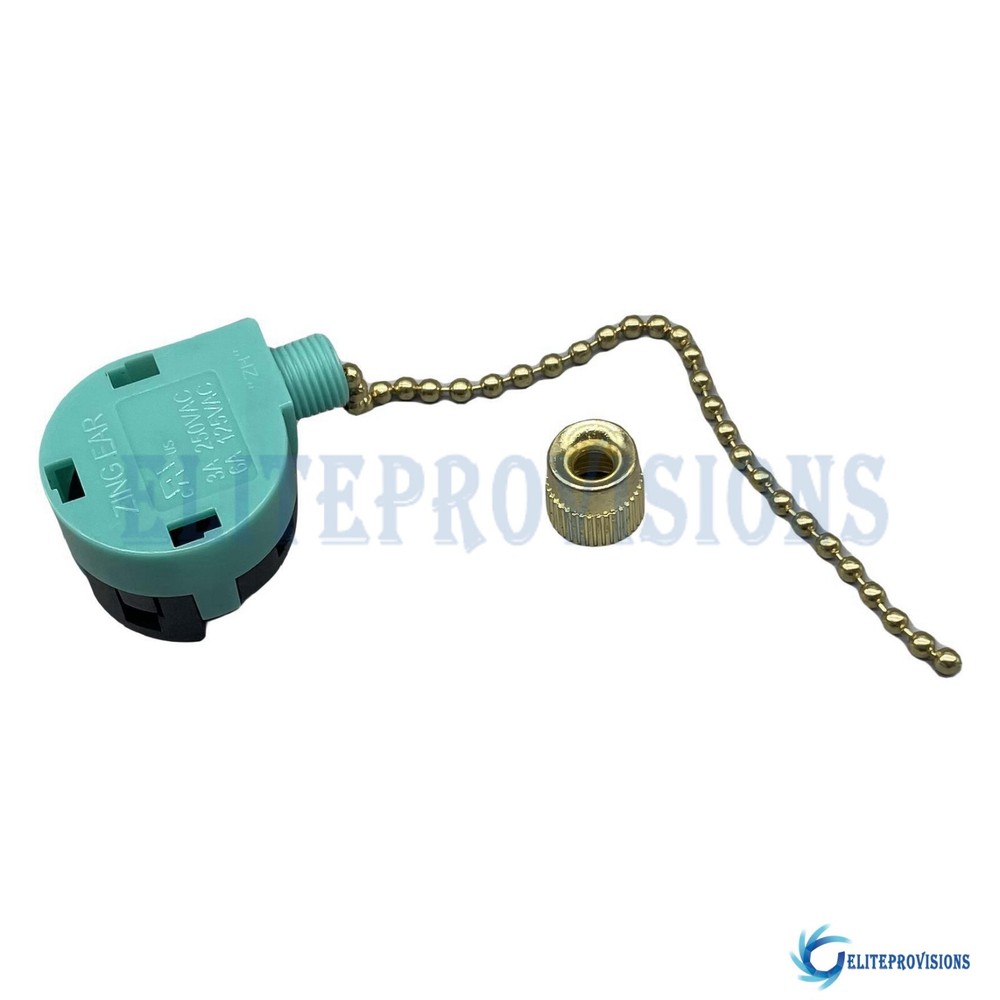 4Wire 3 Speed Ceiling Fan Switch Fit ZING EAR ZE-268S6 Pull Chain Switch 6A 125V
