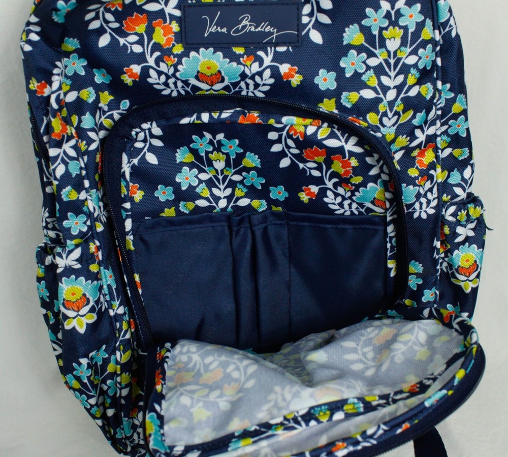 Vera Bradley Blue White Flower Pattern Small Kids Backpack