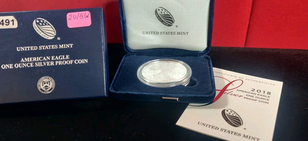 2018-W US Mint Silver Eagle PROOF Coin in OGP