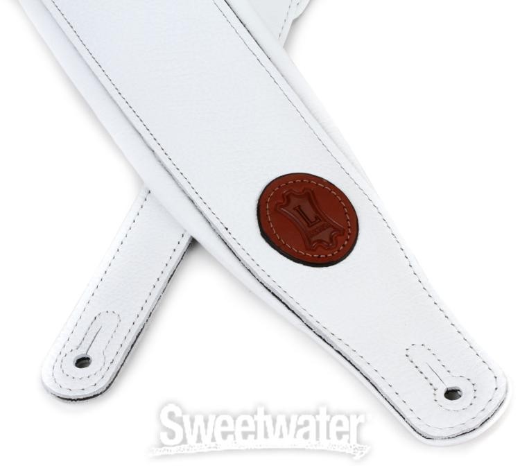 Levy's MSS2 Garment Leather Guitar Strap - White
