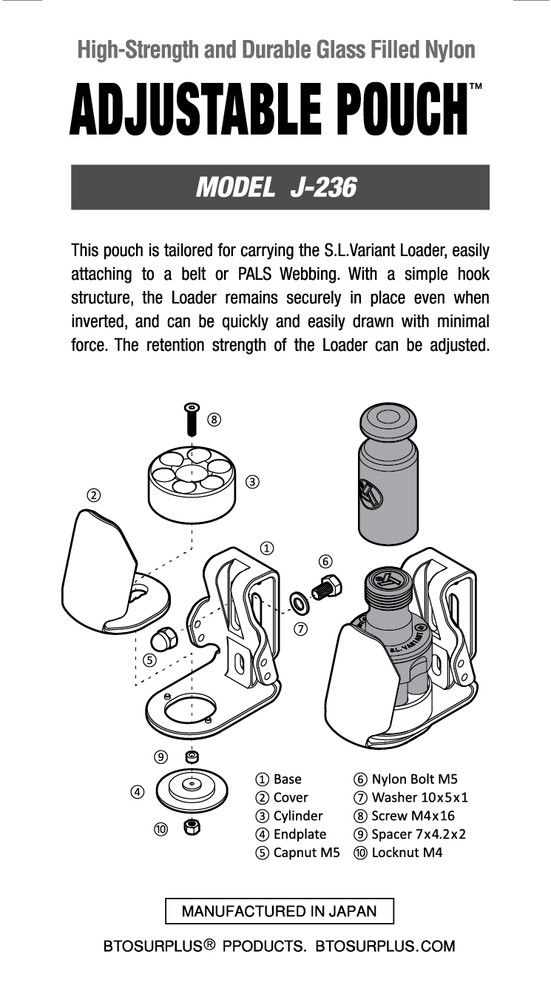 Adjustable Pouch for S.L.Variant Loader J-236